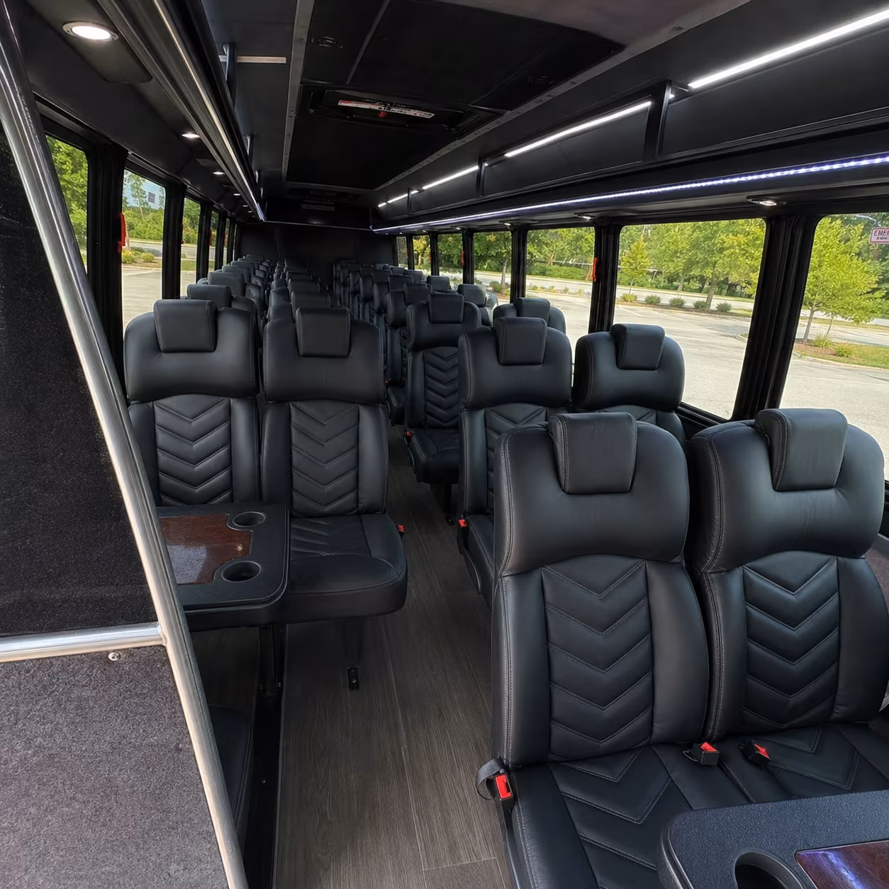 san antonio 25 passenger minibus interior