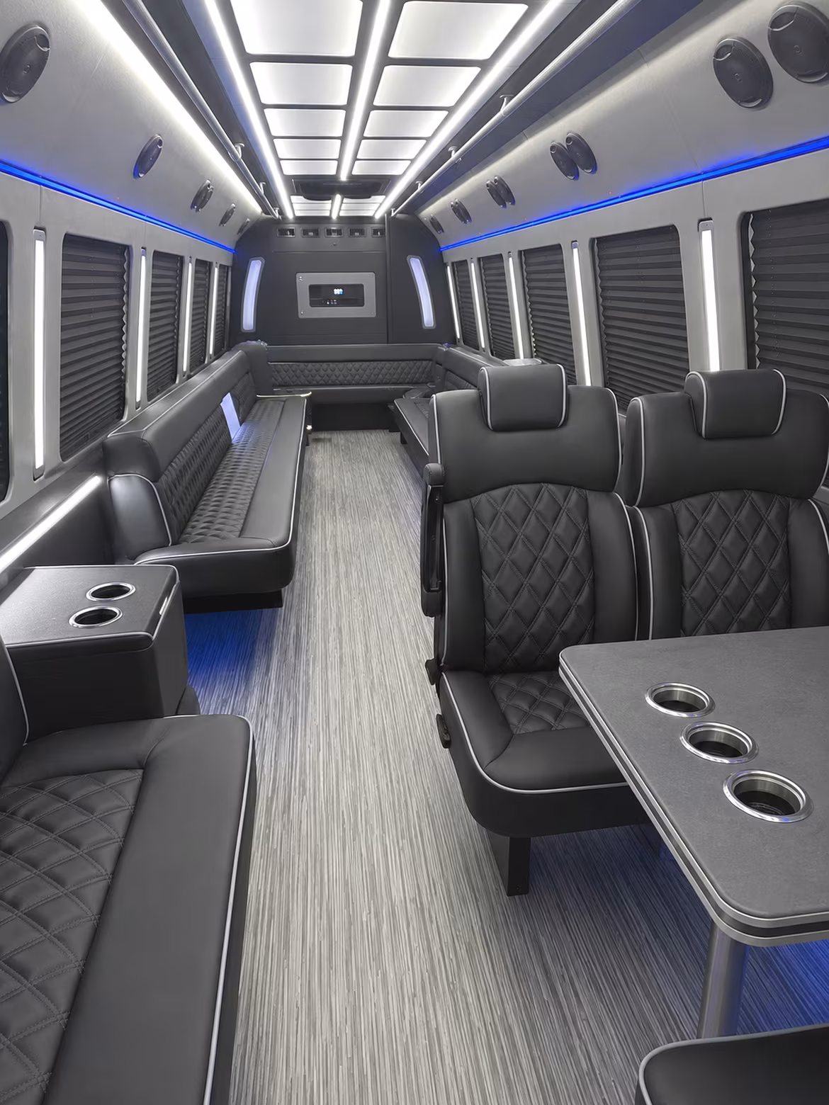 san antonio 25 passenger party bus inside
