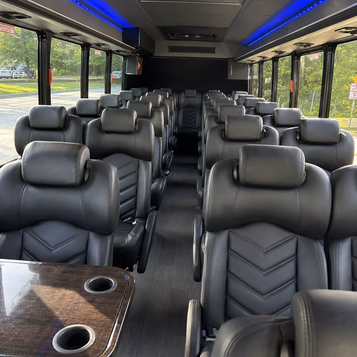 san antonio 35 passenger minibus inside