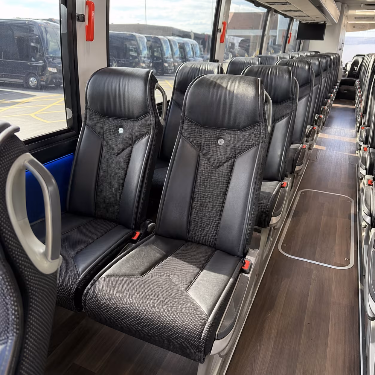 san antonio 40 passenger charter bus interior