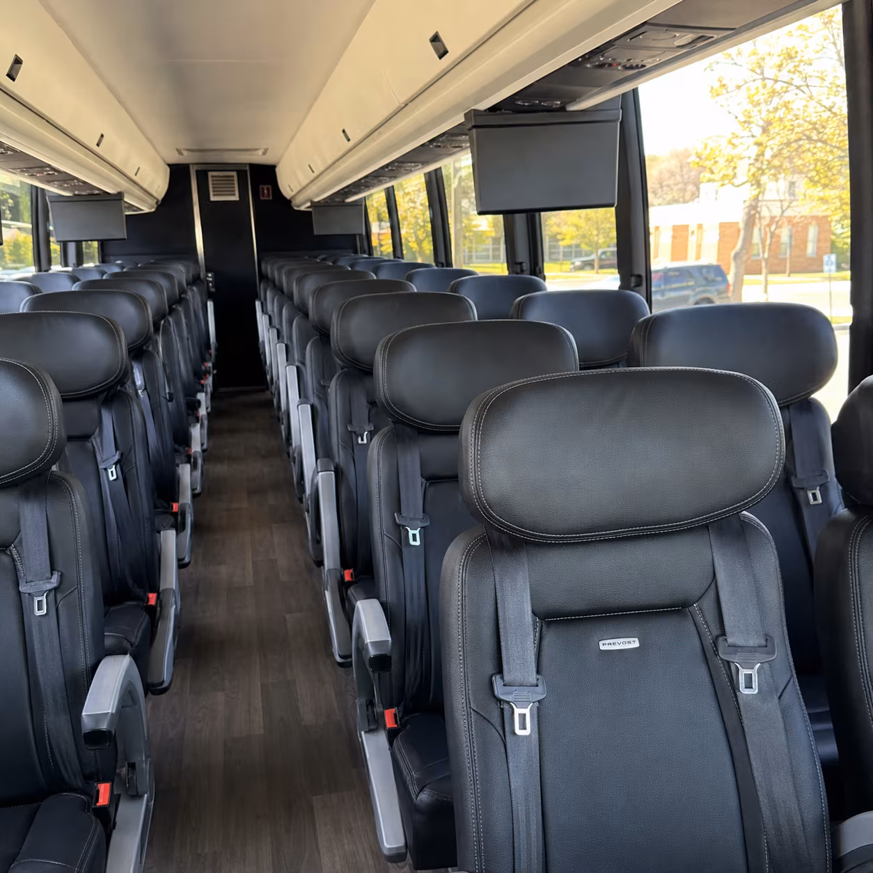 san antonio 45 passenger charter bus inside