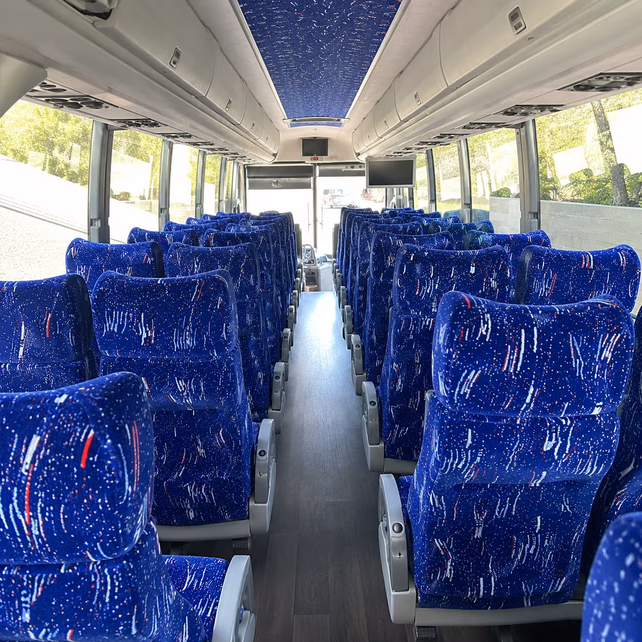 san antonio 50 passenger charter bus interior