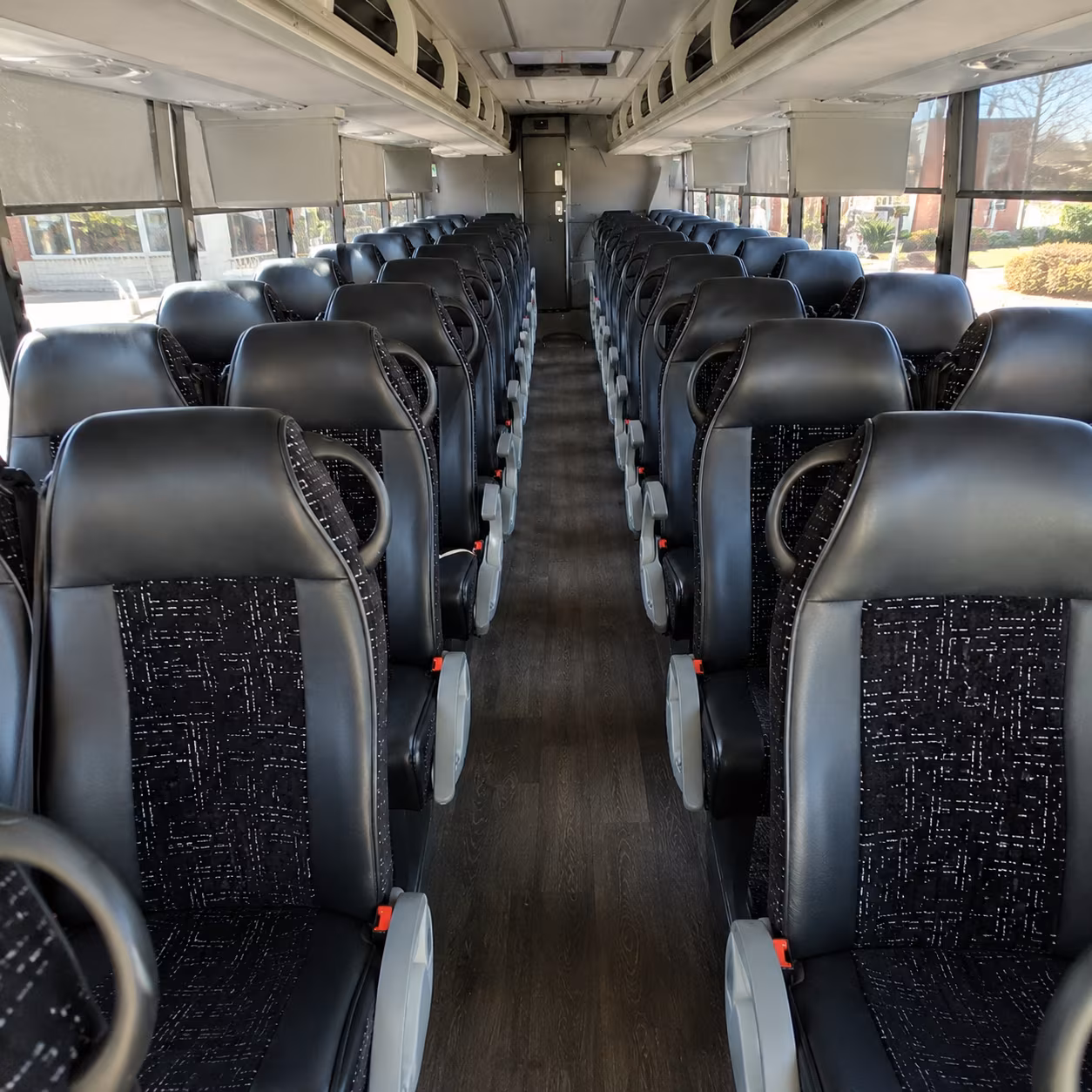 san antonio 54 passenger charter bus inside