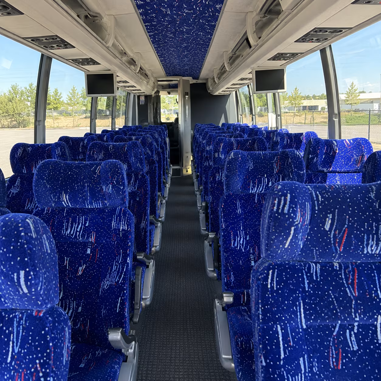 san antonio 54 passenger charter bus interior