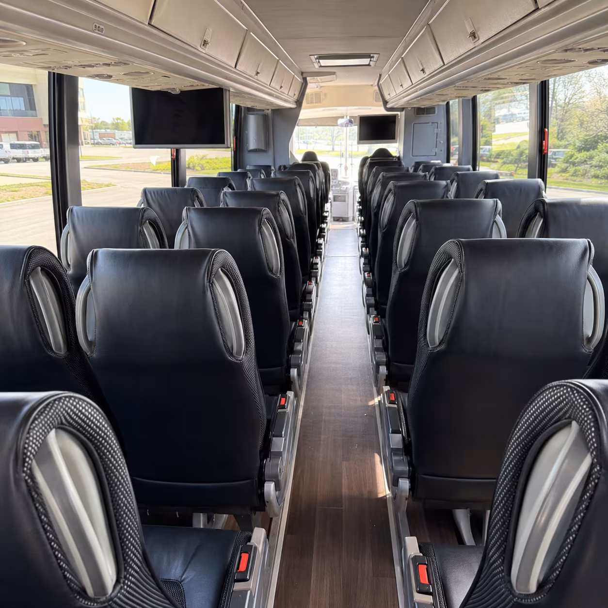 san antonio 56 passenger charter bus inside