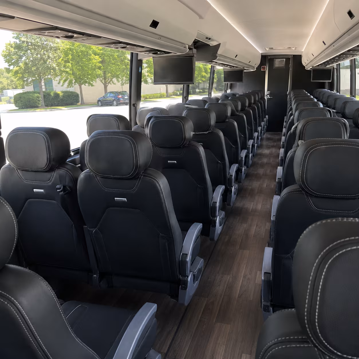 san antonio 56 passenger charter bus interior