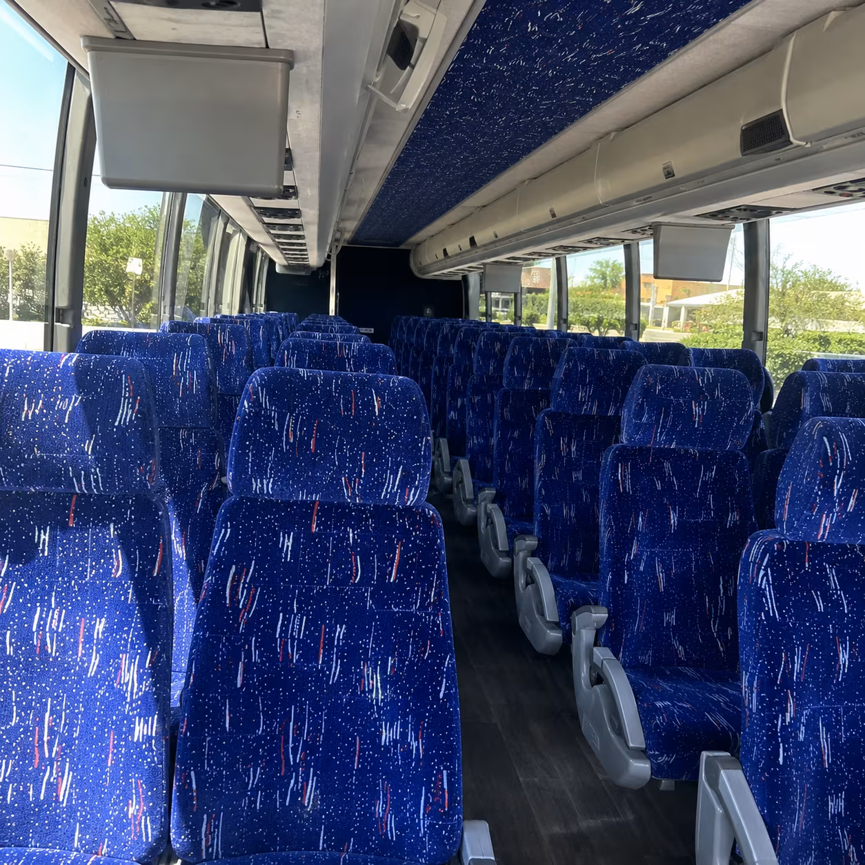 san antonio charter bus inside