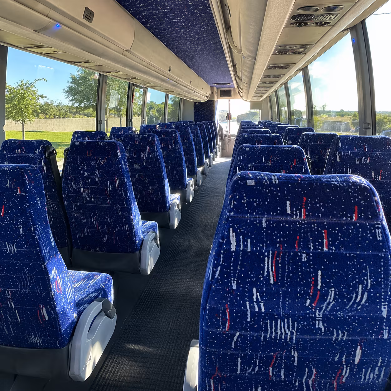 san antonio charter bus interior